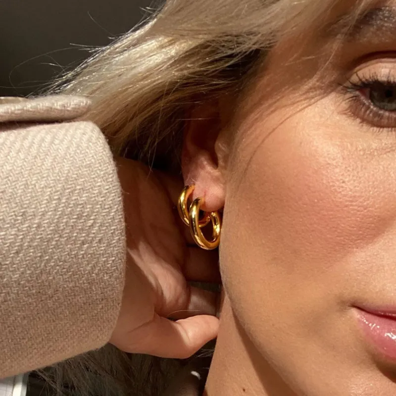 Love Local Jewelry | Blair Chucky Hoops 2.5cm - Gold sold by Fort