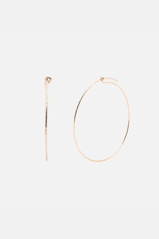 Kara Yoo | Pull-Me-Through Large Hoops - Yellow Gold sold by Fort