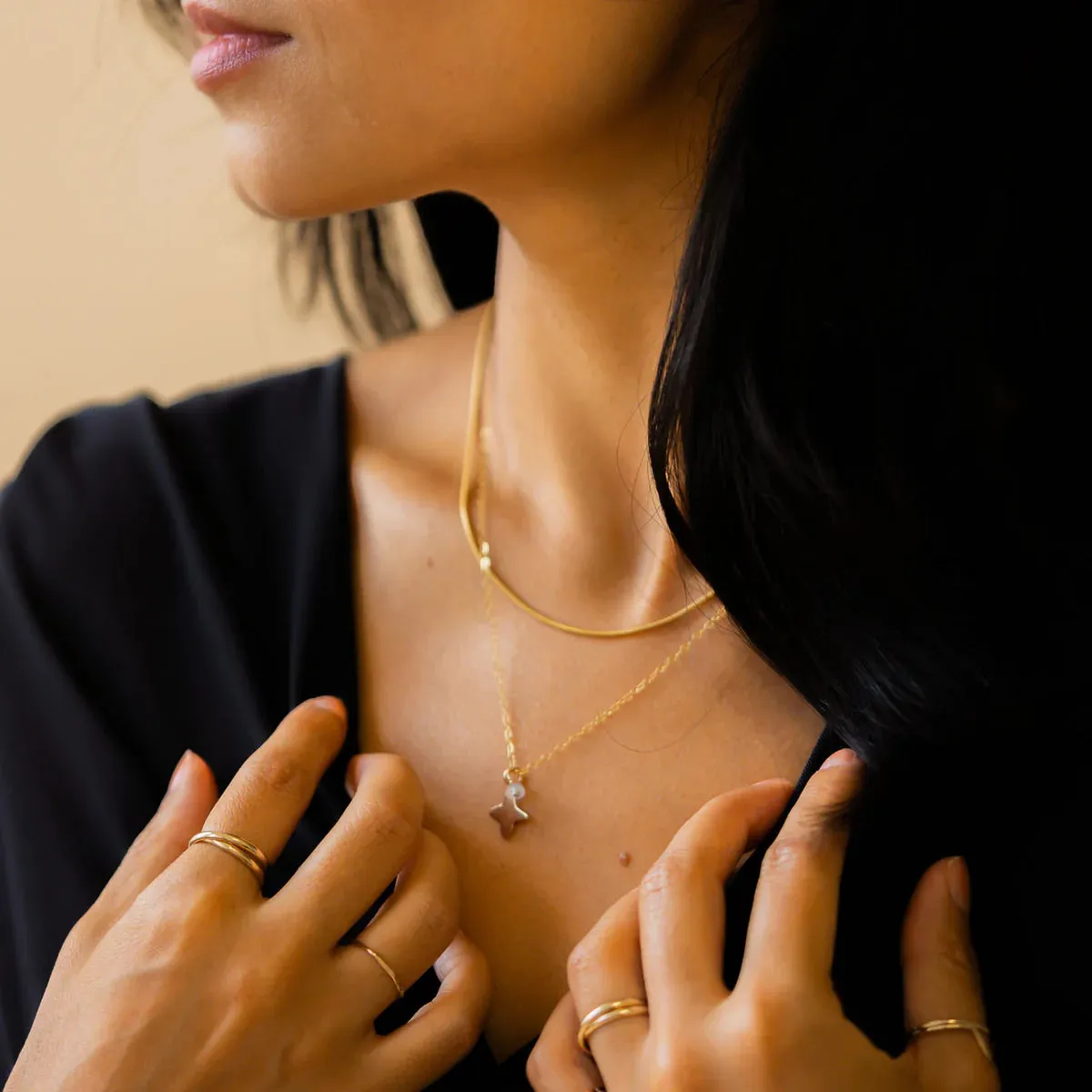 Devi Arts Collective | Gold Ball Layering Necklace sold by Fort