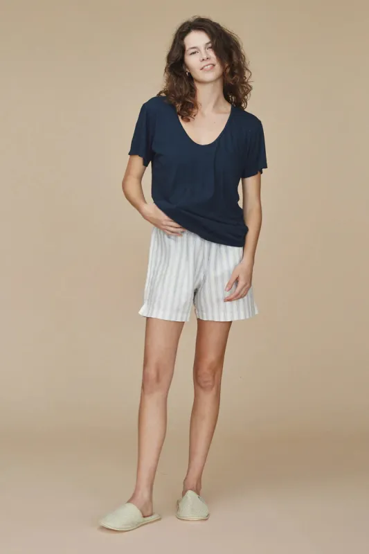 Jungmaven | Porto Resort Shorts - Blue Stripe sold by Fort
