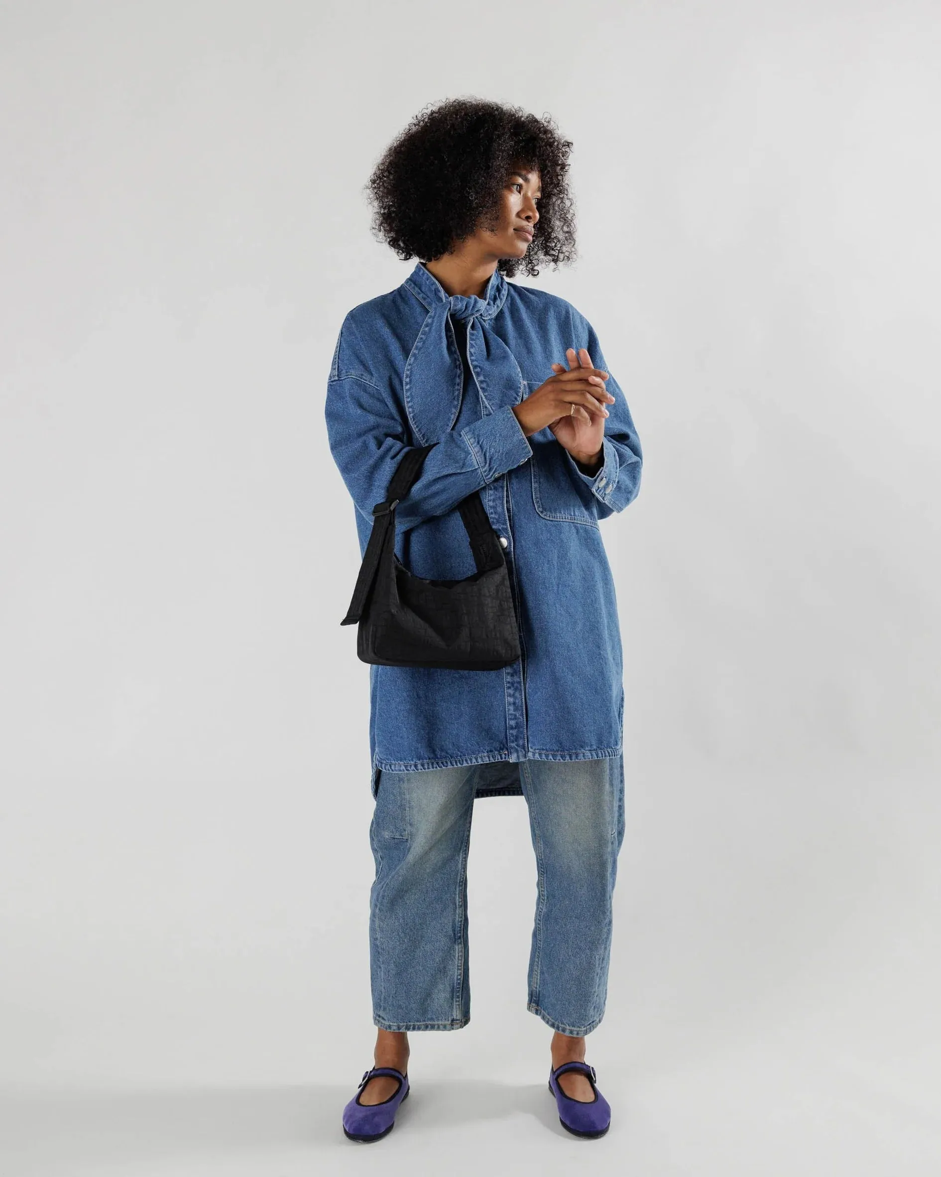 Baggu | Mini Nylon Shoulder Bag - Black sold by Fort product image thumbnail 3