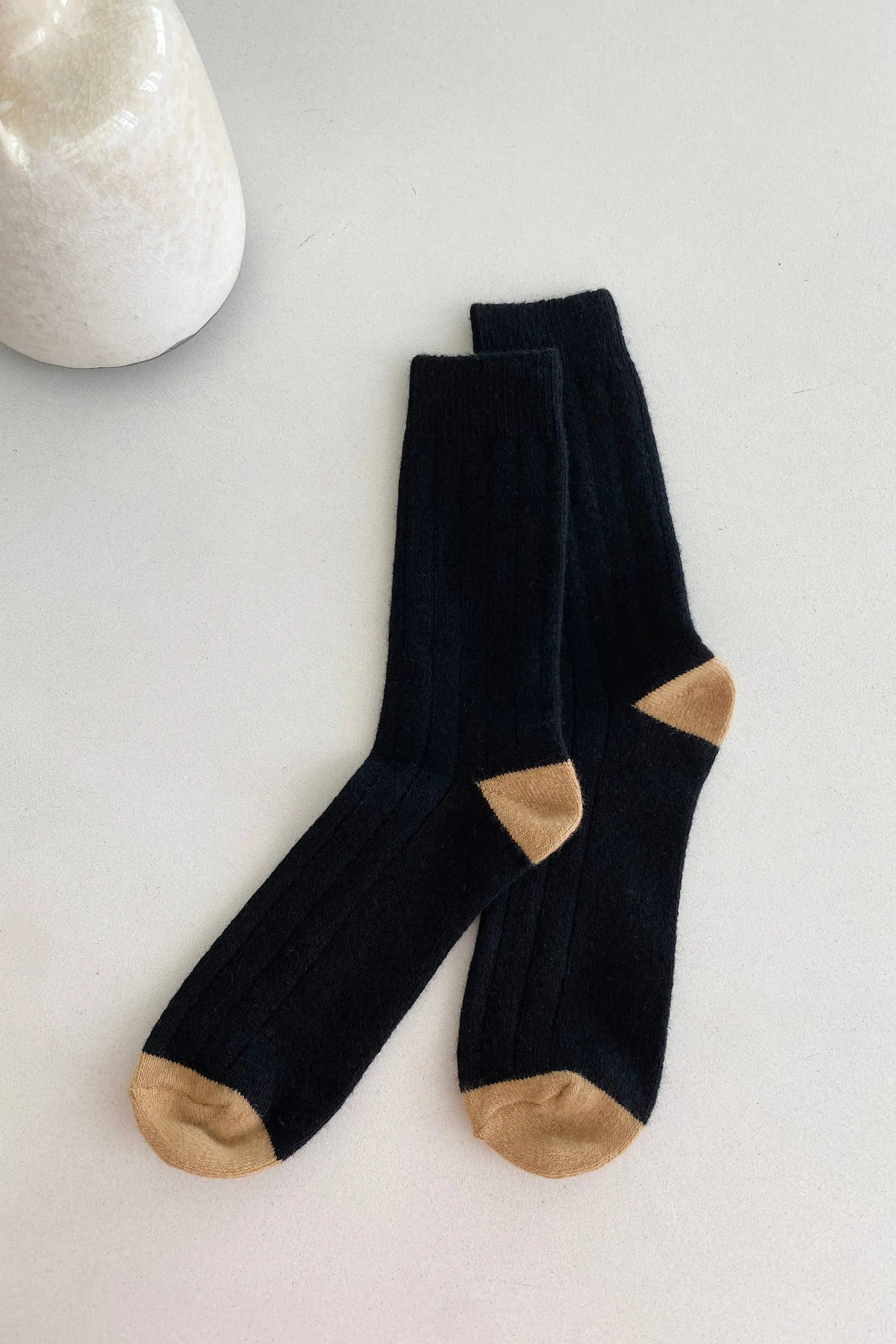 Le Bon Shoppe | Extended Cashmere Classic Socks - Black sold by Fort product image thumbnail 2