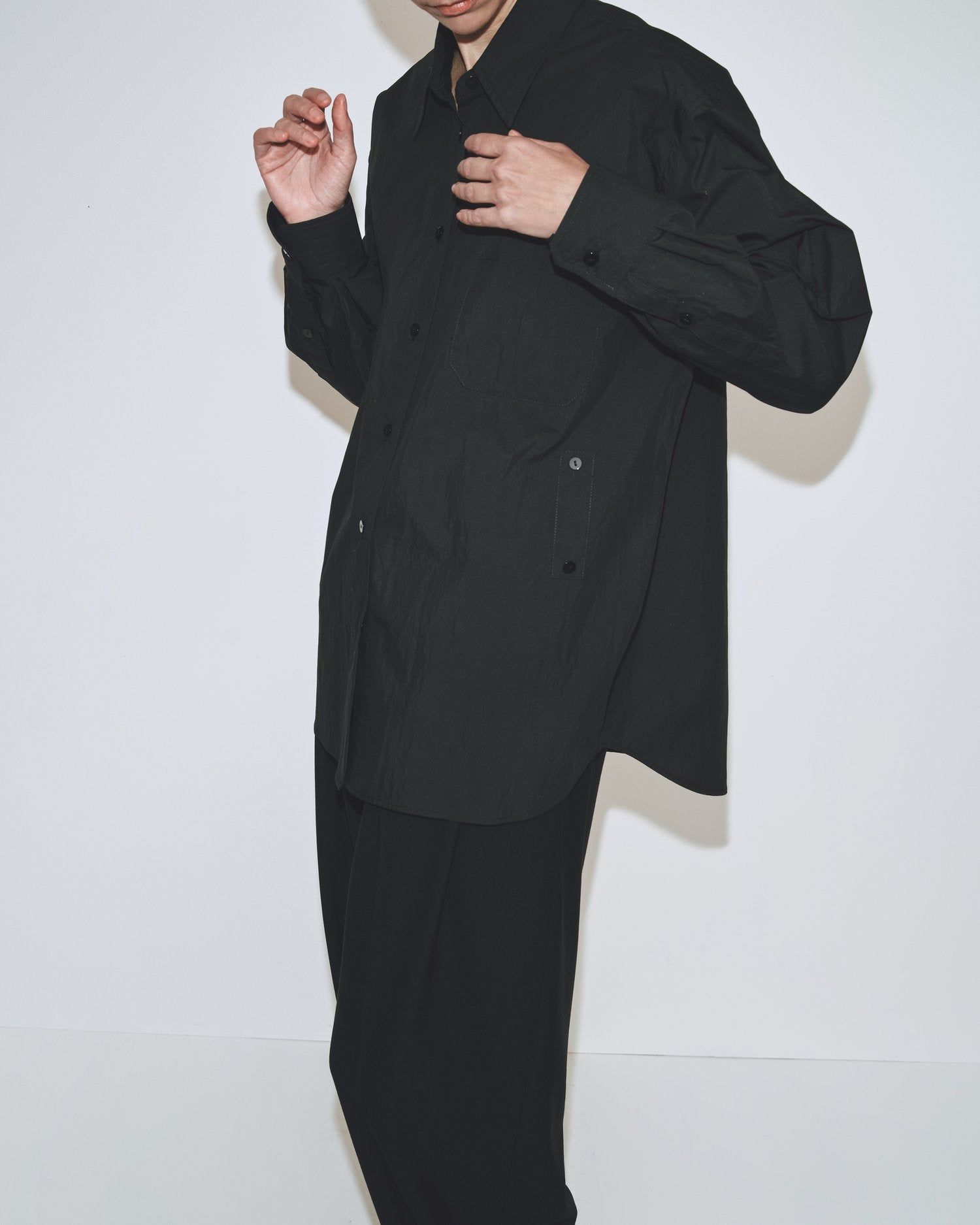 Mijeong Park | Oversized Shirt - Black sold by Fort