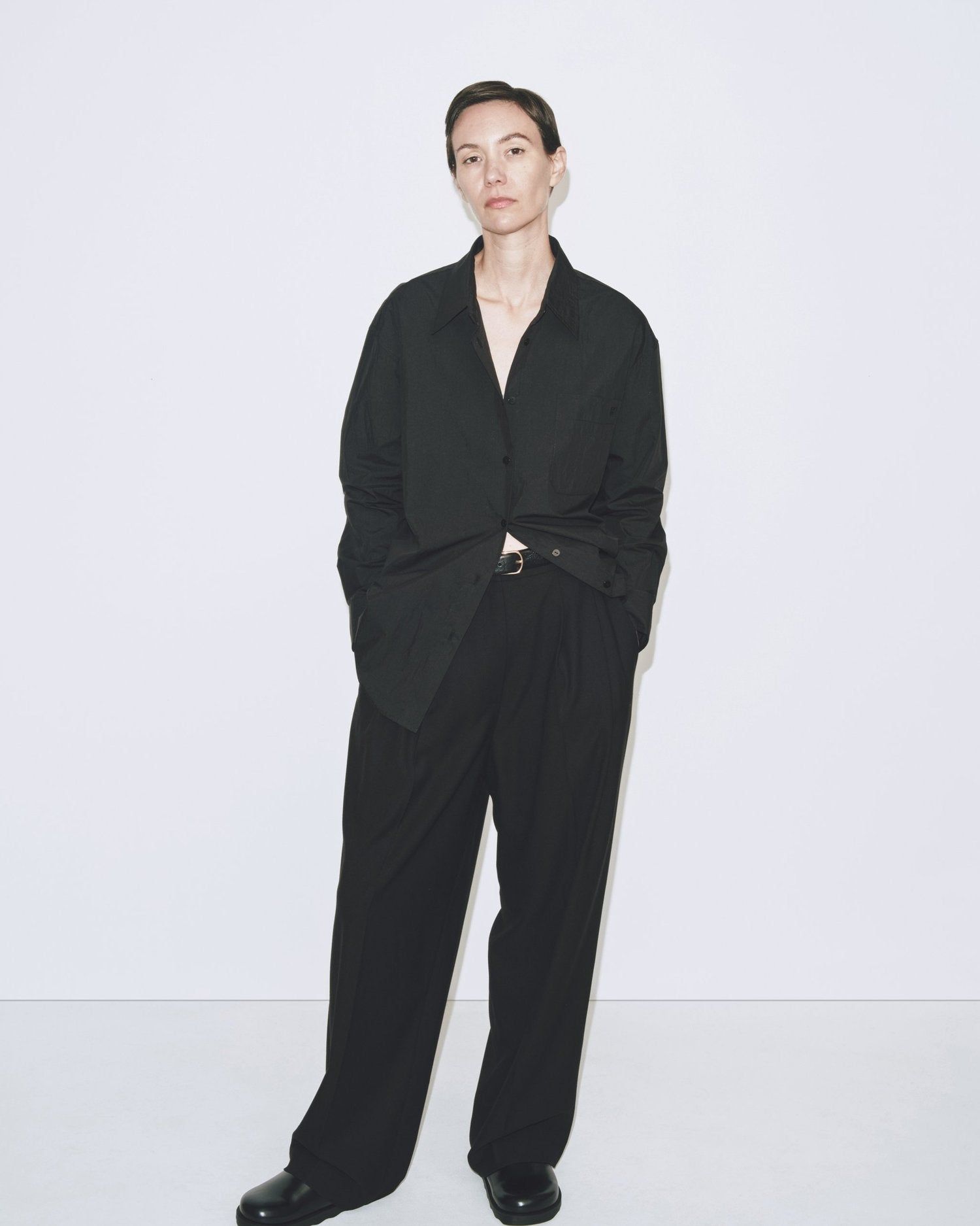 Mijeong Park | Oversized Shirt - Black sold by Fort product image thumbnail 2