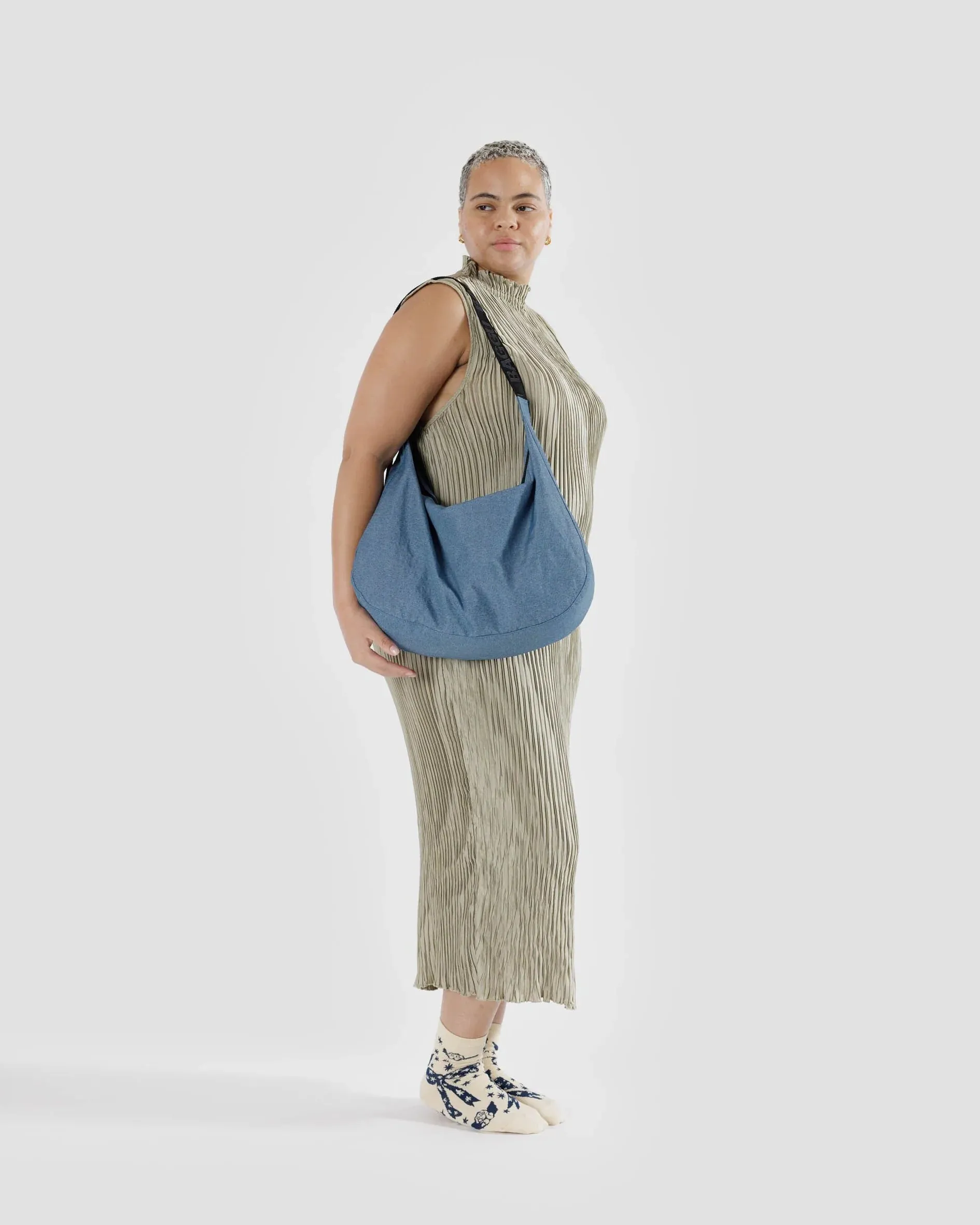 Baggu | Large Nylon Crescent Bag - Digital Denim sold by Fort product image thumbnail 3