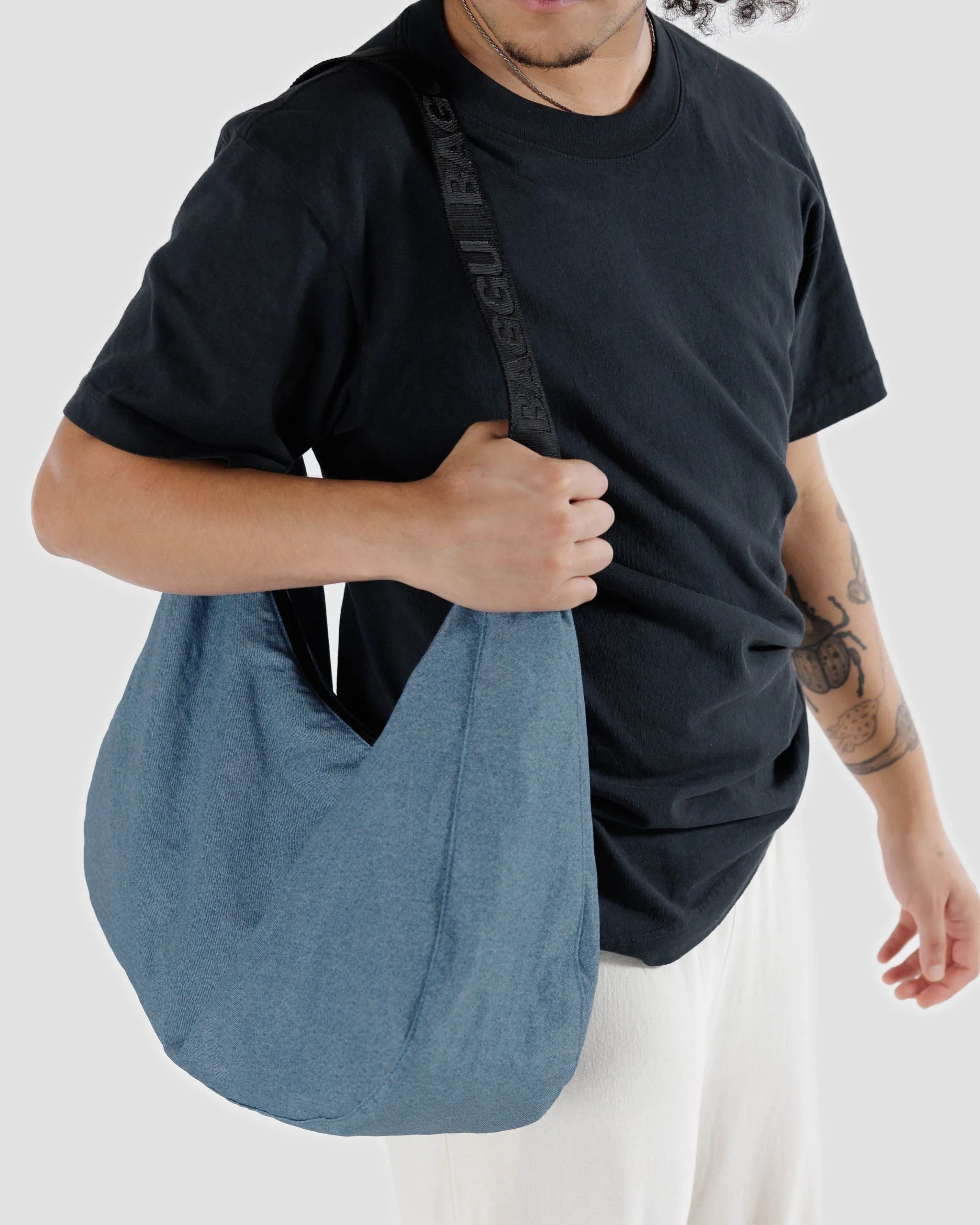 Baggu | Large Nylon Crescent Bag - Digital Denim sold by Fort product image thumbnail 2