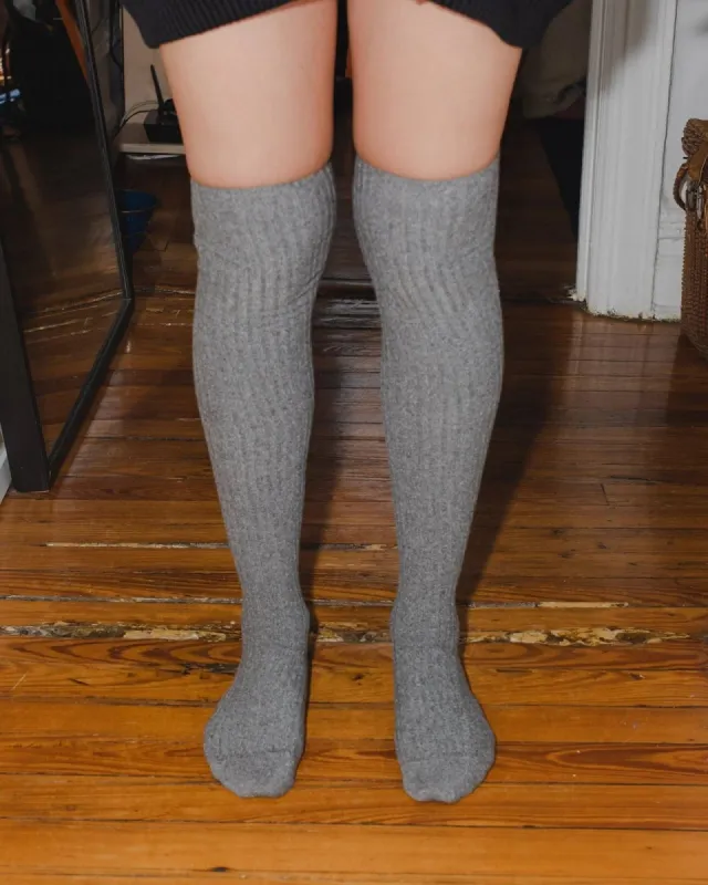 Baserange | Overknee Socks - Grey sold by Fort
