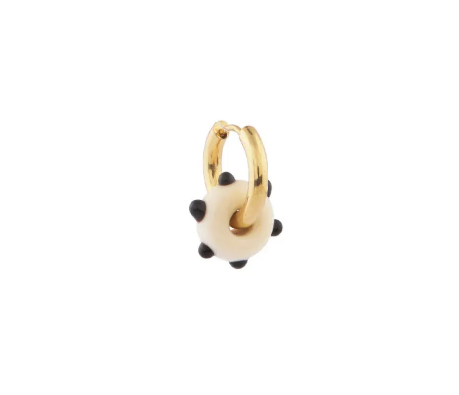 Sandralexandra | Froot Loop Earing - Ivory & Black sold by Fort