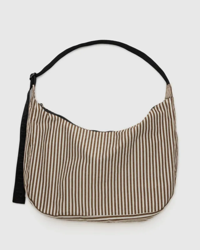 Baggu | Large Nylon Crescent Bag - Brown Stripe sold by Fort