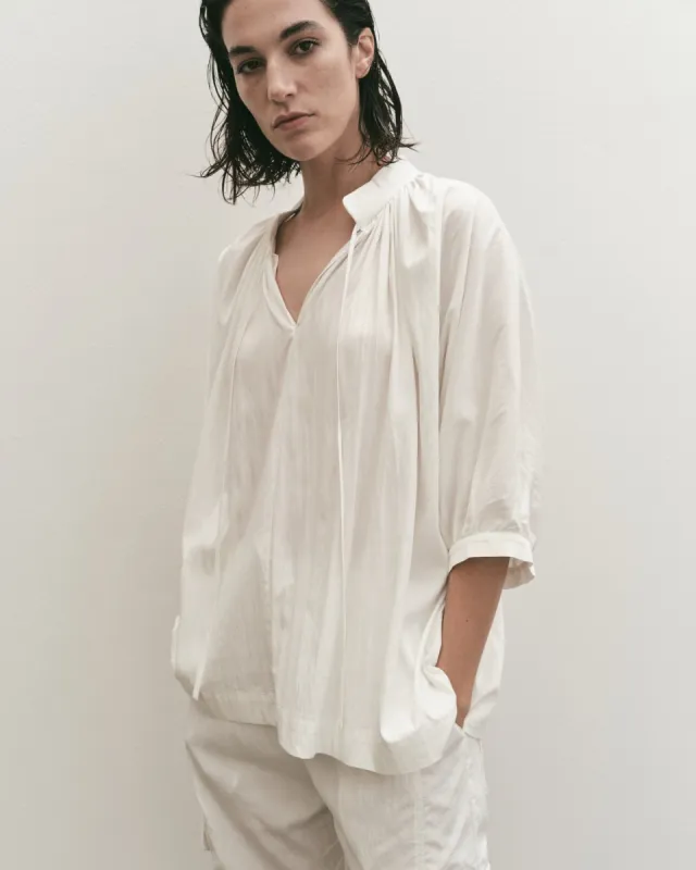 Mijeong Park | Shirred Blouse - White sold by Fort