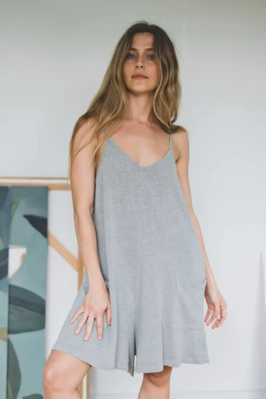 Jungmaven | Sespe Romper Short - Heather Gray sold by Fort