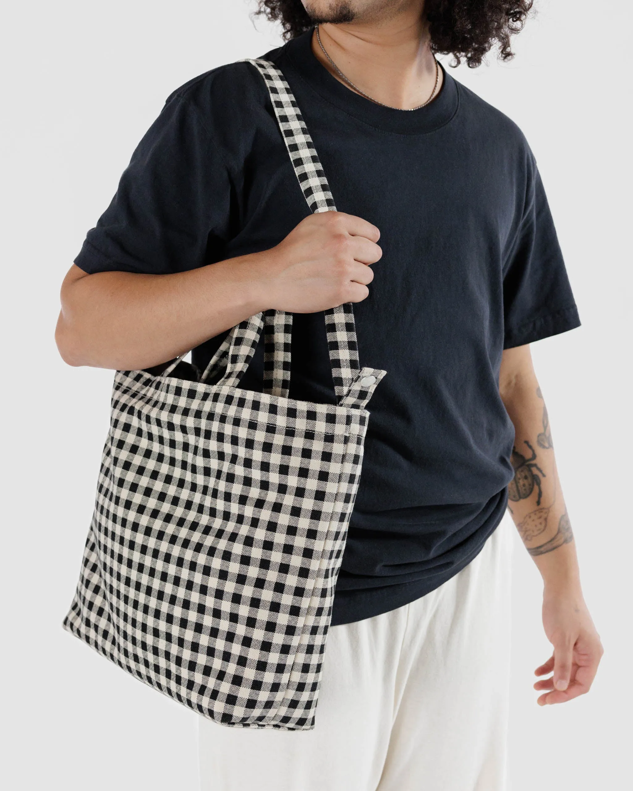 Baggu | Horizontal Duck Bag - Black & White Gingham sold by Fort product image thumbnail 2