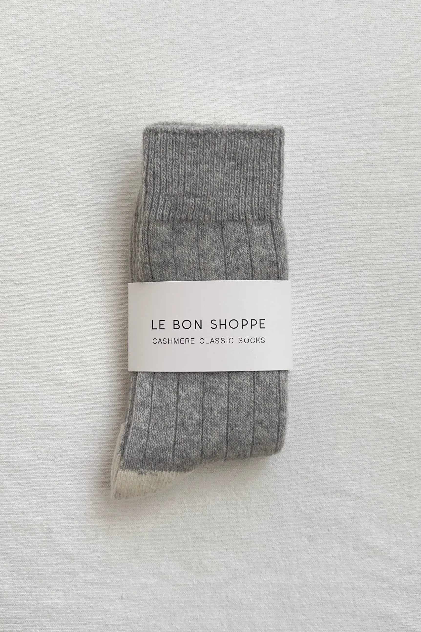 Le Bon Shoppe | Classic Cashmere Socks - Grey Melange sold by Fort