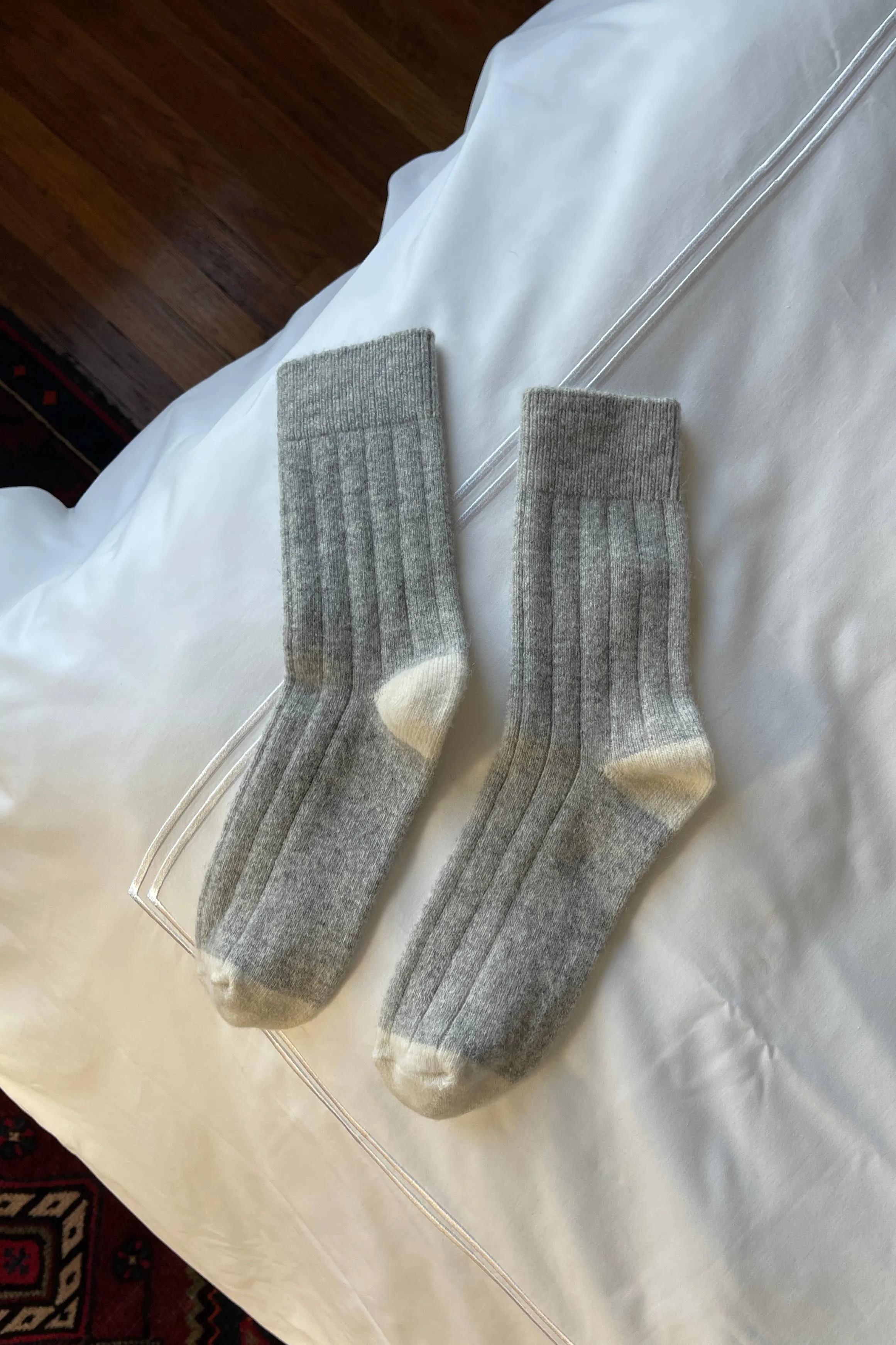 Le Bon Shoppe | Classic Cashmere Socks - Grey Melange sold by Fort product image thumbnail 5