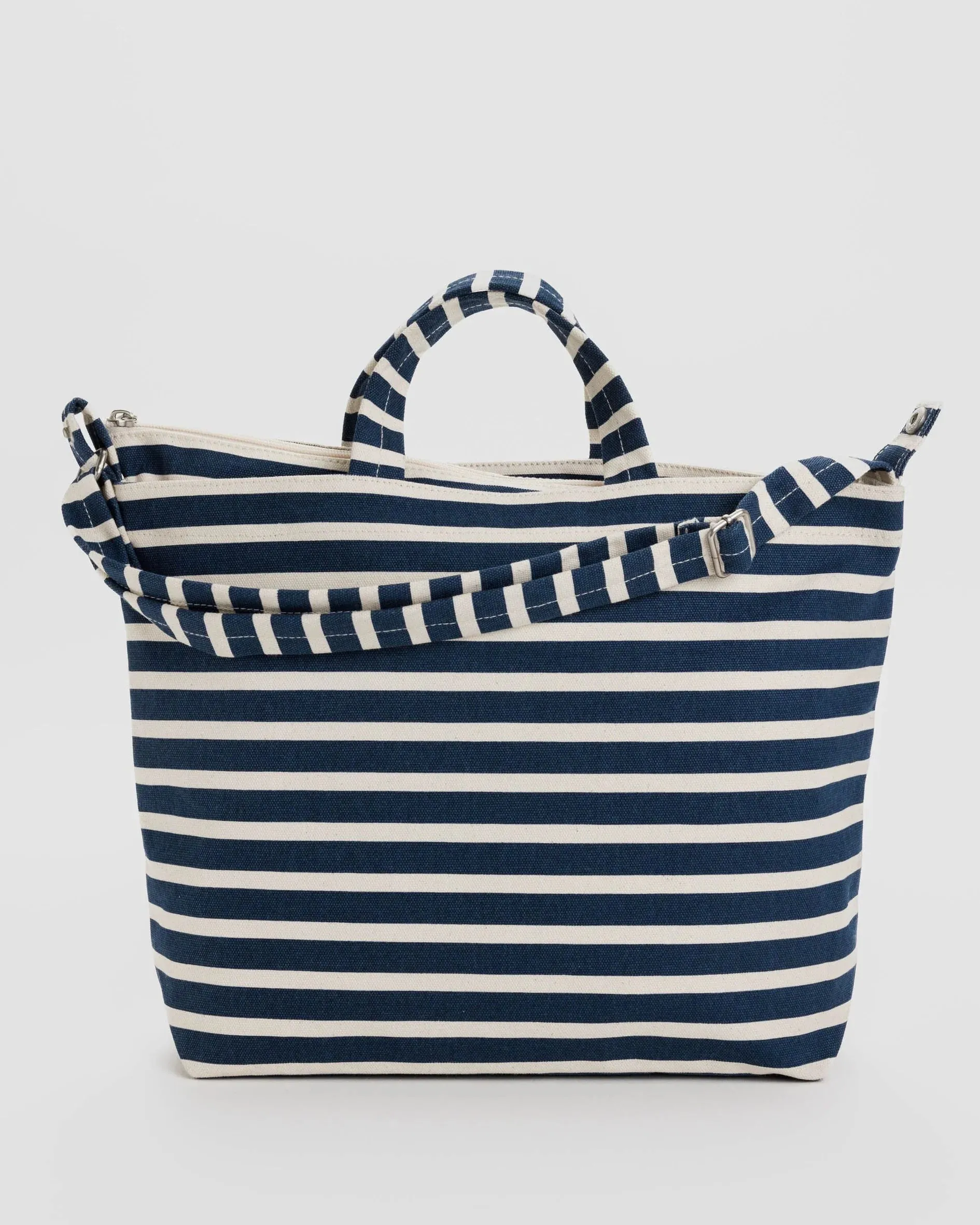 Baggu | Horizontal Zip Duck Bag - Navy Stripes sold by Fort