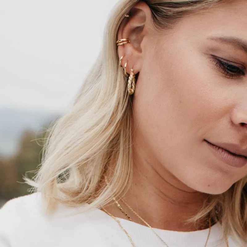 Love Local Jewelry | Mia Hoops 11mm - Gold or Silver sold by Fort