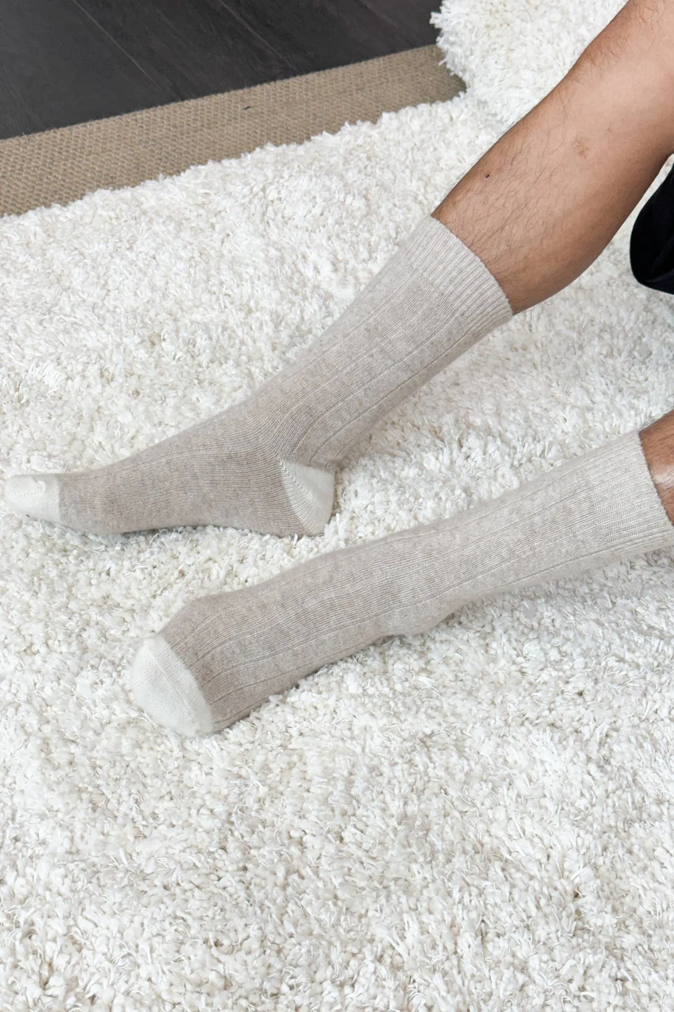 Le Bon Shoppe | Extended Cashmere Classic Socks - Fawn sold by Fort product image thumbnail 2