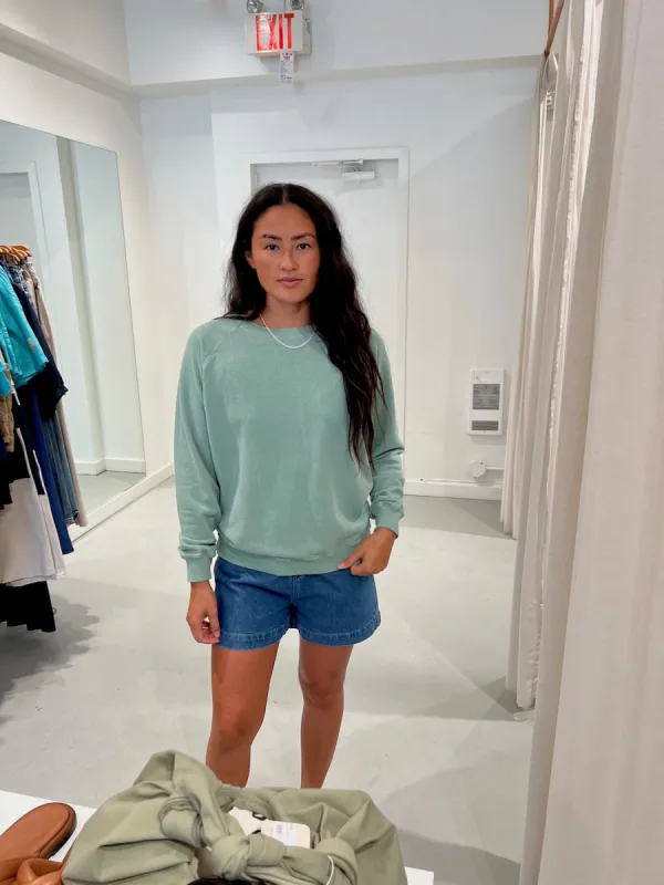 Jungmaven | Bonfire Raglan Sweatshirt - Sage sold by Fort