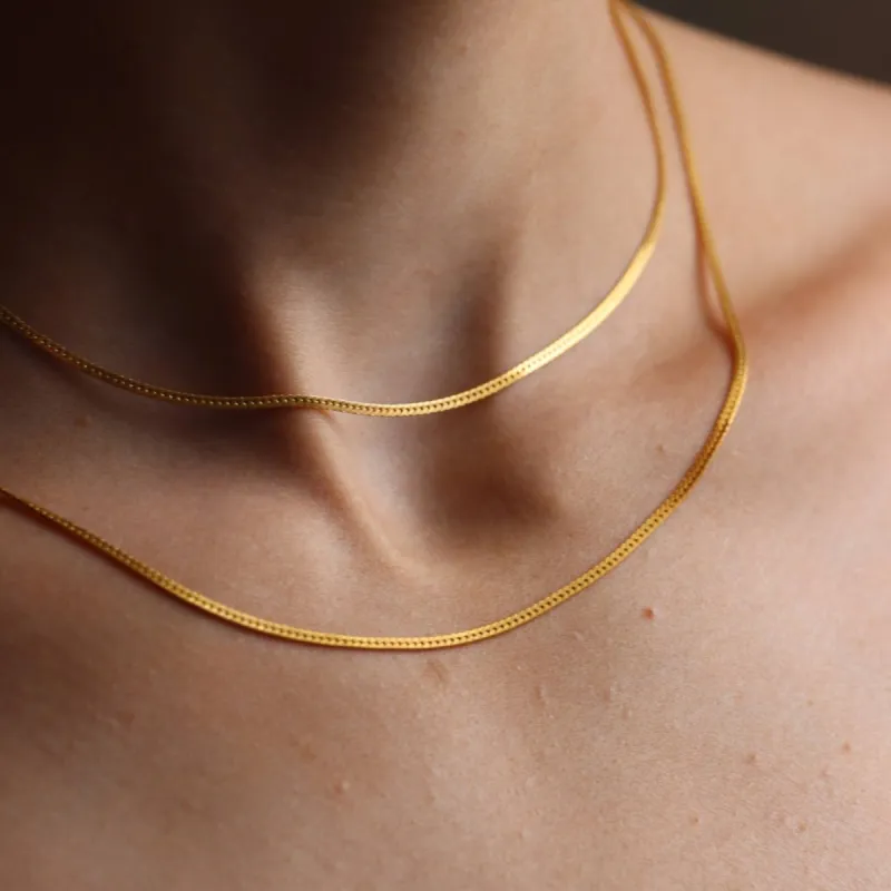 Token Jewelry | Classic Herringbone Chain - 16" sold by Fort