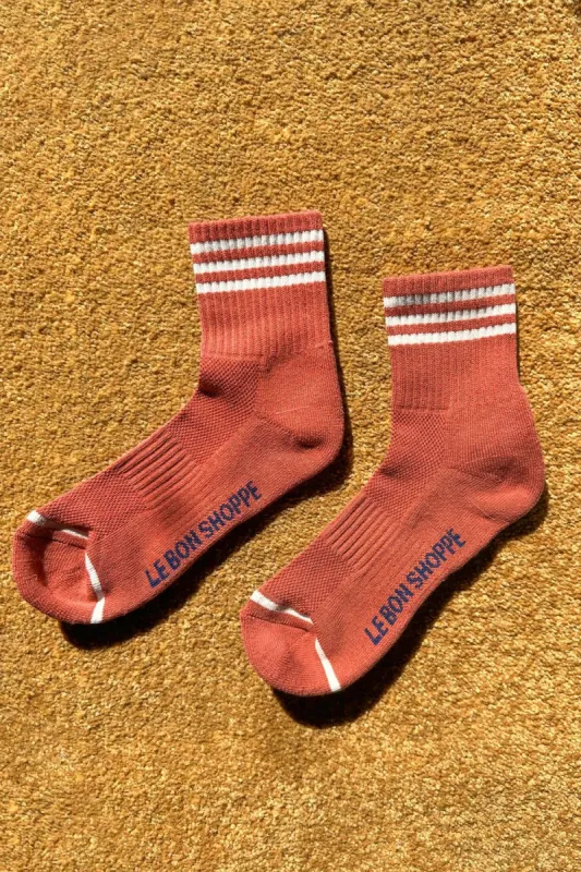 Le Bon Shoppe | Girlfriend Socks - Terracotta sold by Fort