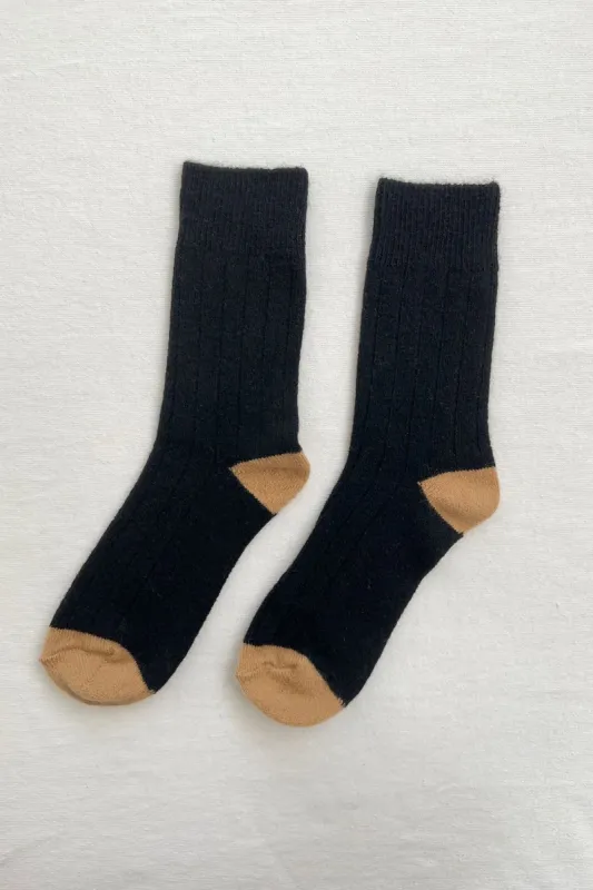 Le Bon Shoppe | Classic Cashmere Socks - Blackm sold by Fort