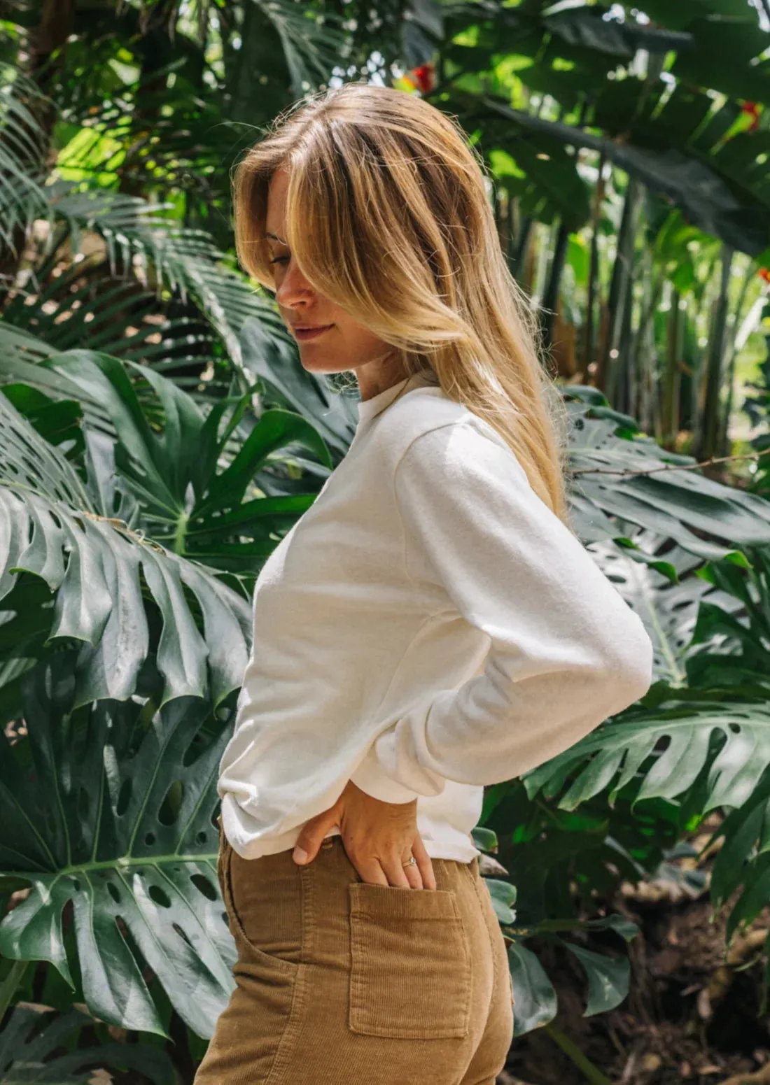 Jungmaven | Cropped Long Sleeve - Teal sold by Fort product image thumbnail 3