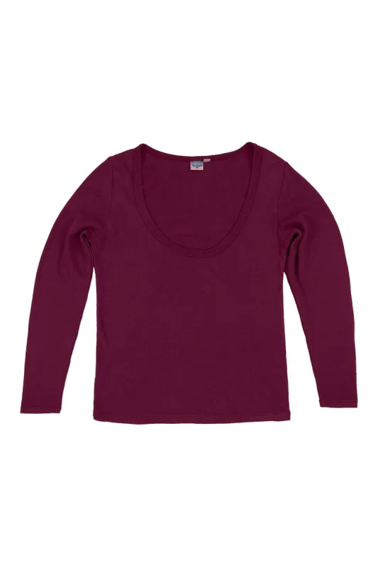 Jungmaven | Paseo Long Sleeve Tee - Burgandy sold by Fort