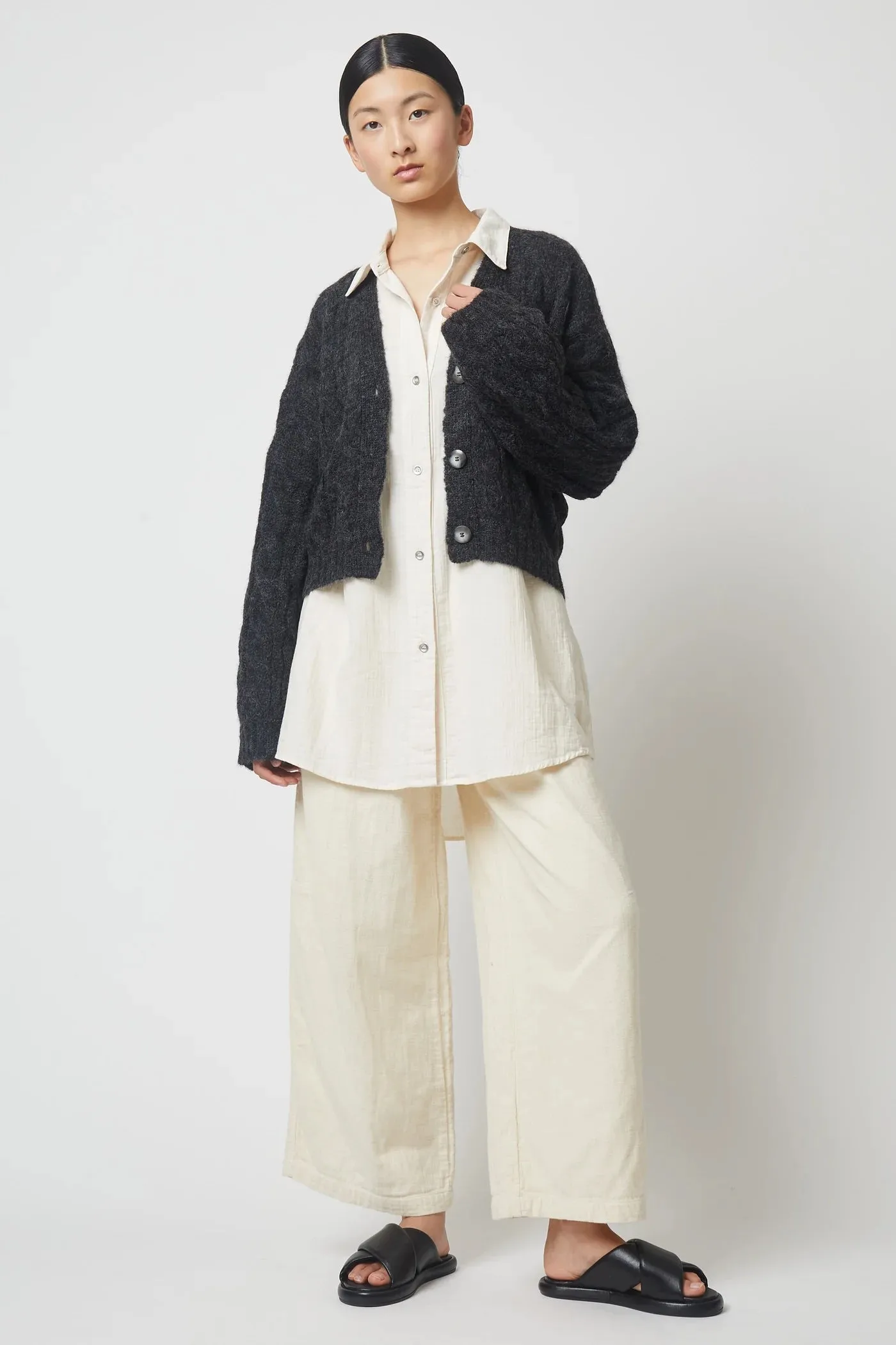 Atelier Delphine | Tristan Cardigan - Charcoal sold by Fort product image thumbnail 3