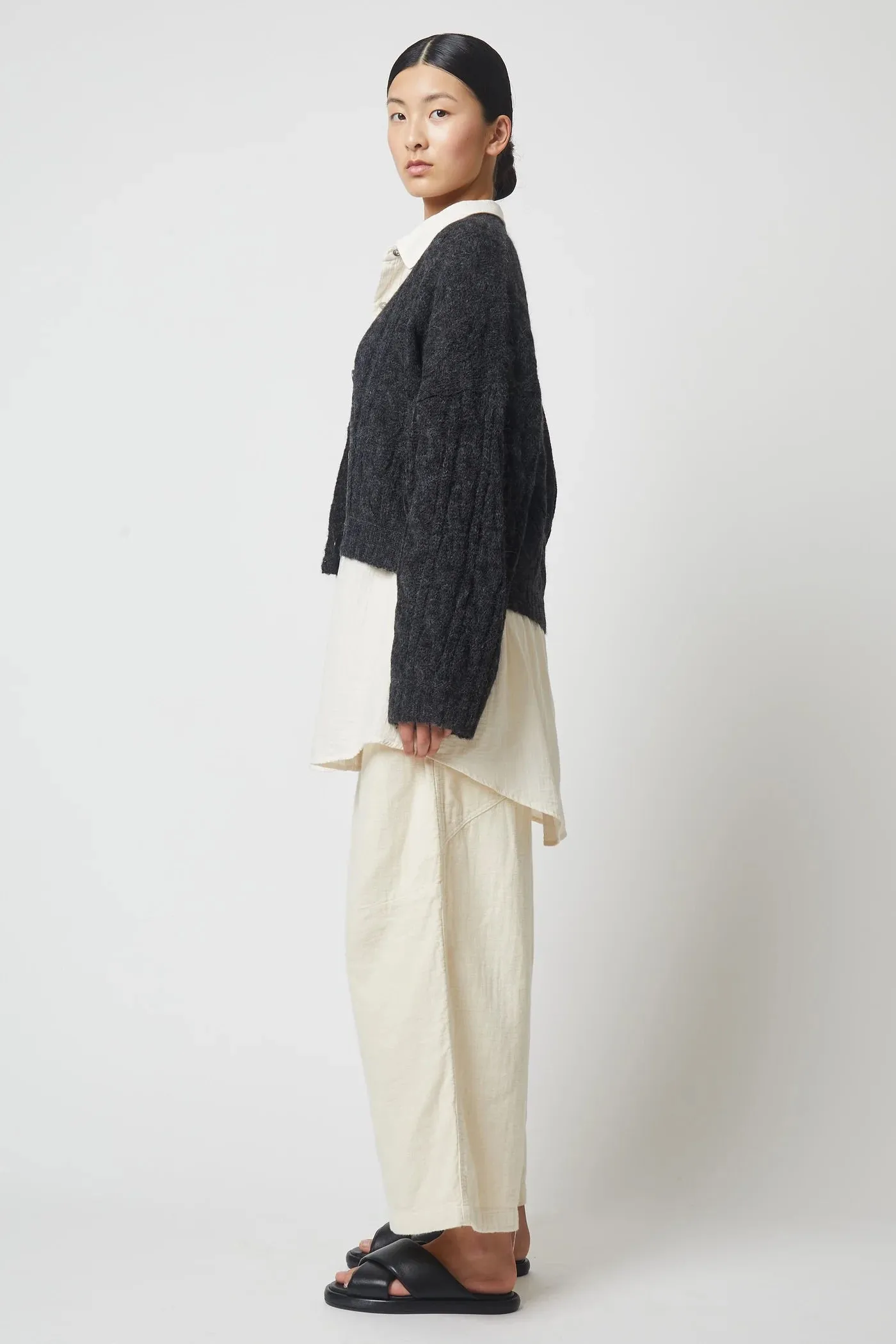 Atelier Delphine | Tristan Cardigan - Charcoal sold by Fort product image thumbnail 4