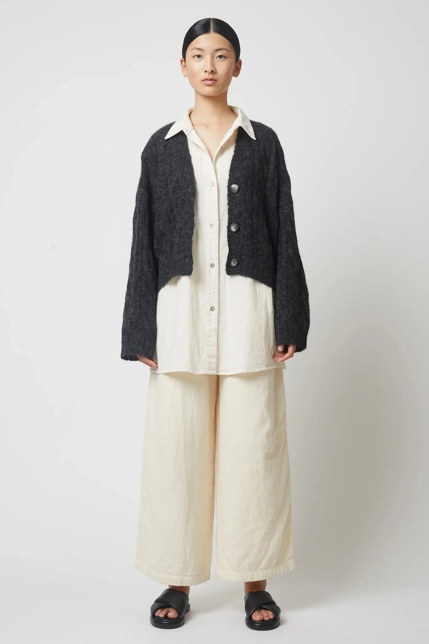 Atelier Delphine | Tristan Cardigan - Charcoal sold by Fort