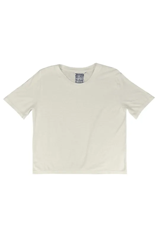 Jungmaven | Silverlake Cropped Tee - Washed White sold by Fort