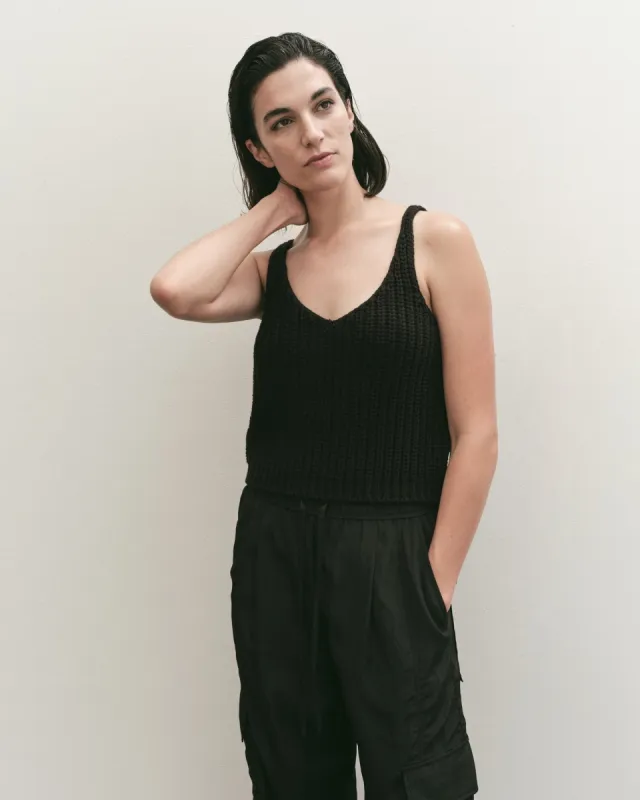 Mijeong Park | Cotton Blend Knit Tank - Black sold by Fort