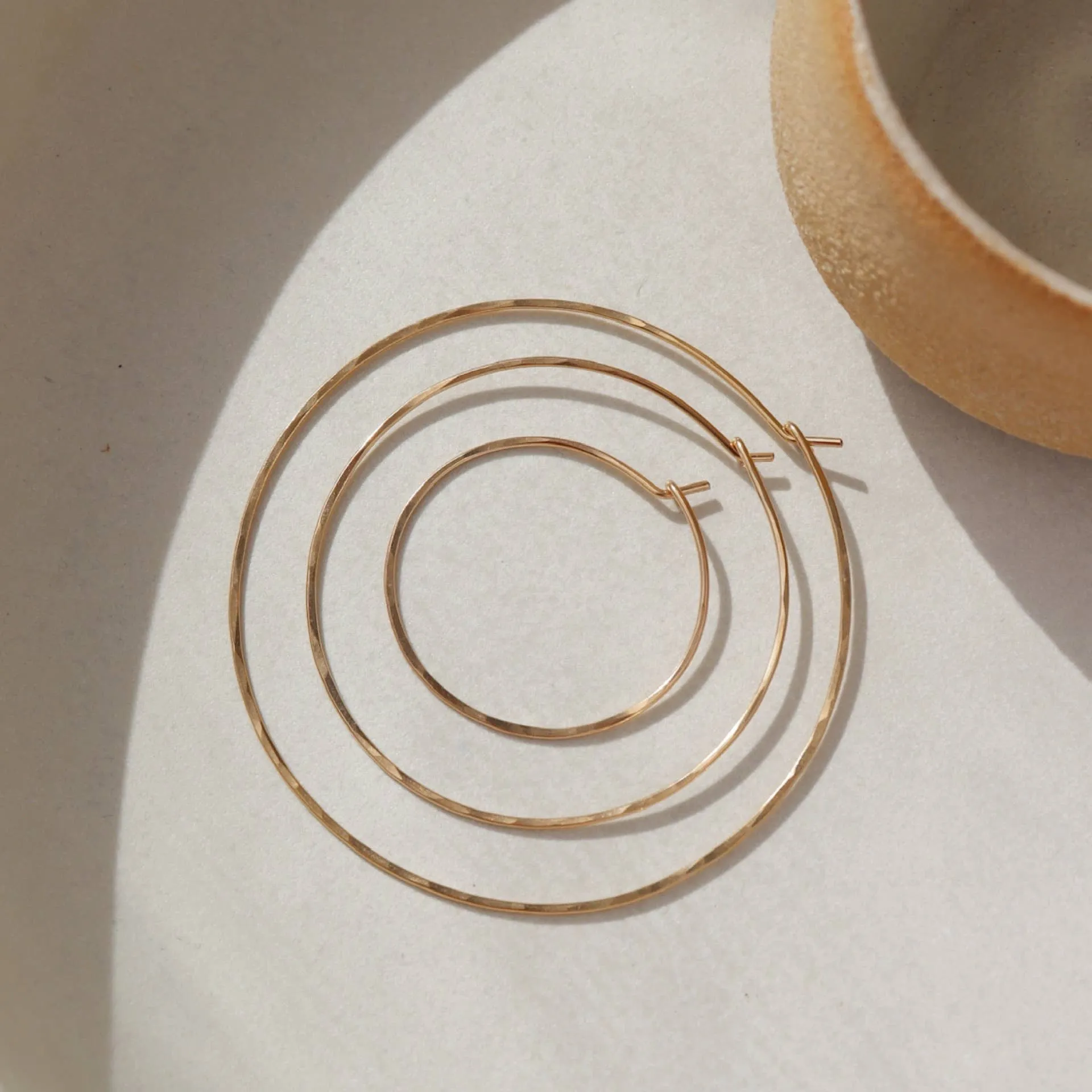 Token Jewelry | Organic Hoops - 14k Rose Gold Fill / X-Large sold by Fort