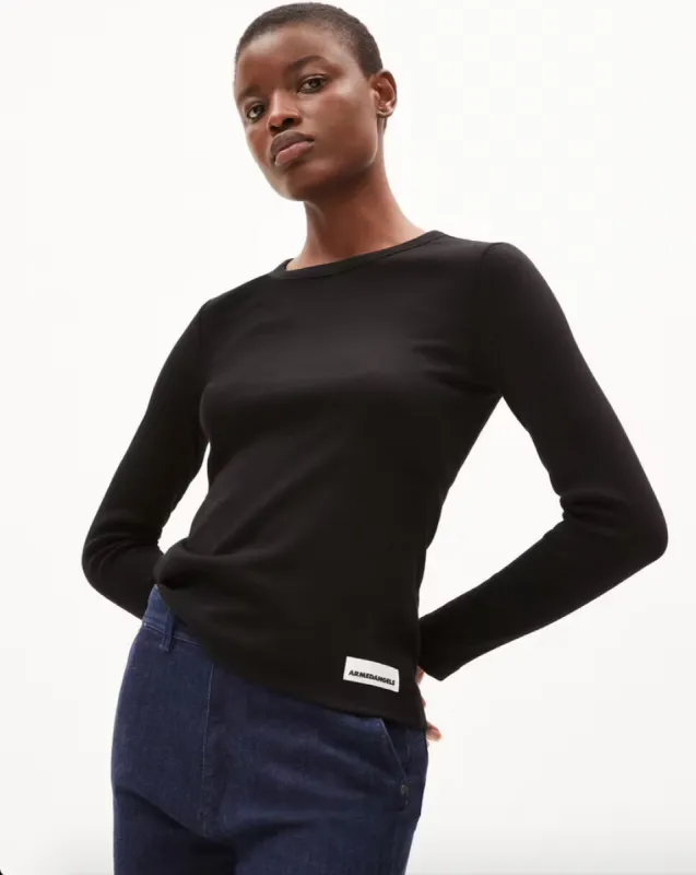 Armed Angels | Jaalia Shirt - Black sold by Fort