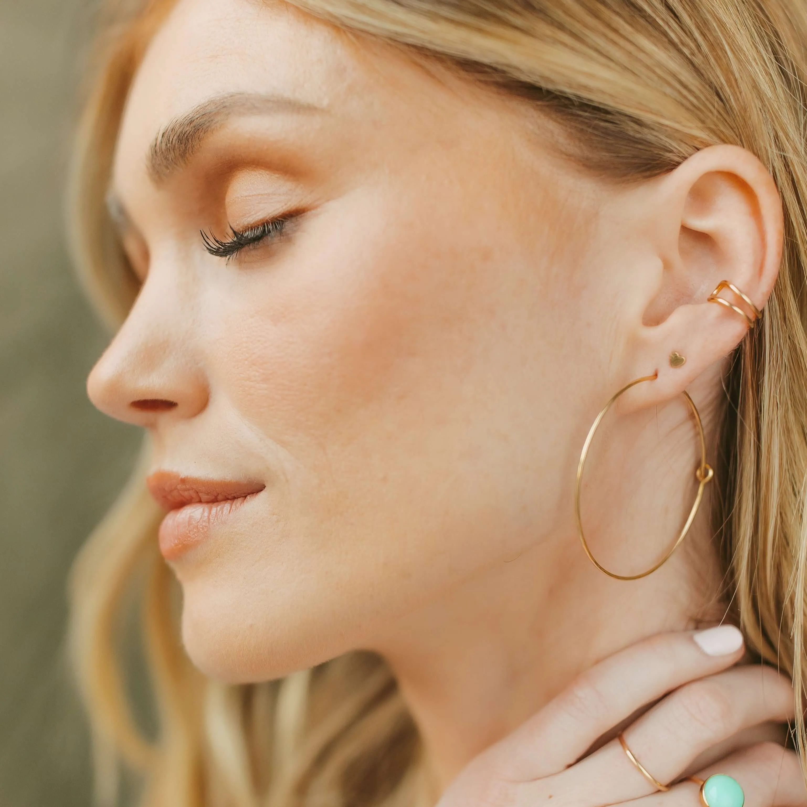 Token Jewelry | Organic Hoops - 14k Gold Fill / Large sold by Fort product image thumbnail 2