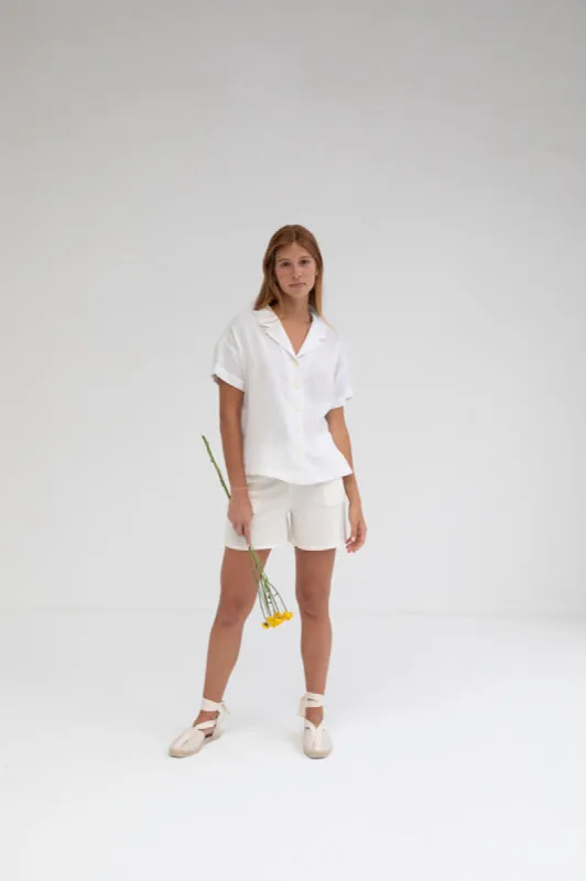 Mus & Bombon | Molan Shirt - White sold by Fort