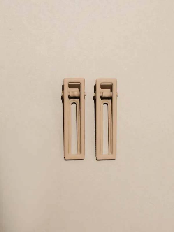 Lu Lu Hair Clips Set, Assorted: Mocha sold by Fort