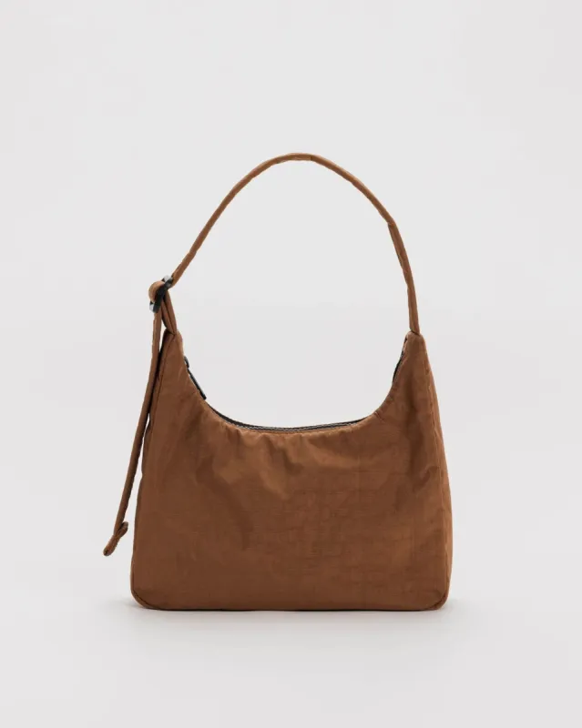 Baggu | Mini Nylon Shoulder Bag - Brown sold by Fort