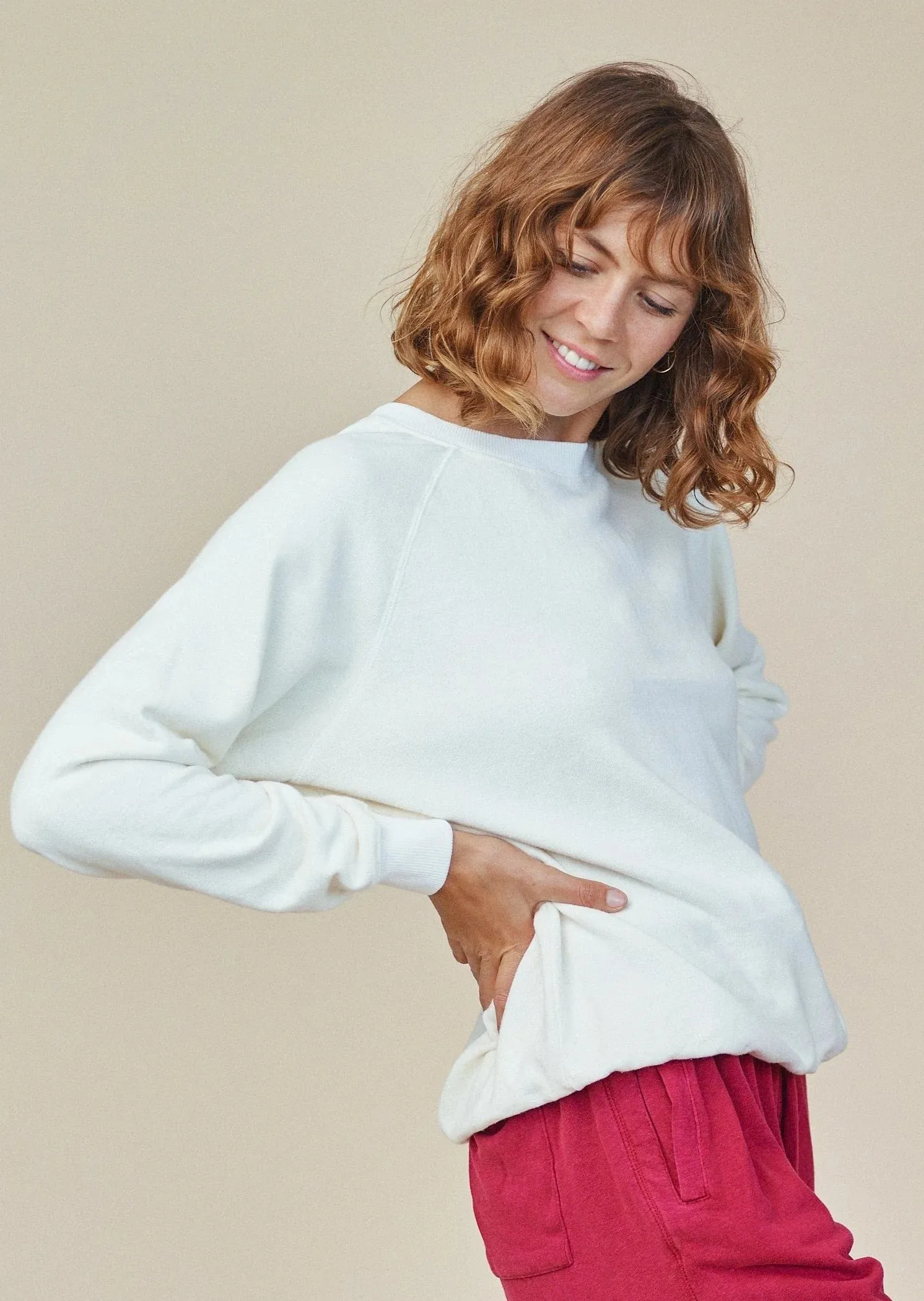 Jungmaven | Bonfire Raglan Sweatshirt - Oat Milk sold by Fort product image thumbnail 2