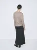 Mijeong Park | Wool Tencel Crewneck Top - Light Heather Brown sold by Fort