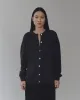Mijeong Park | Alpaca Blend Relaxed Cardigan - Charcoal sold by Fort