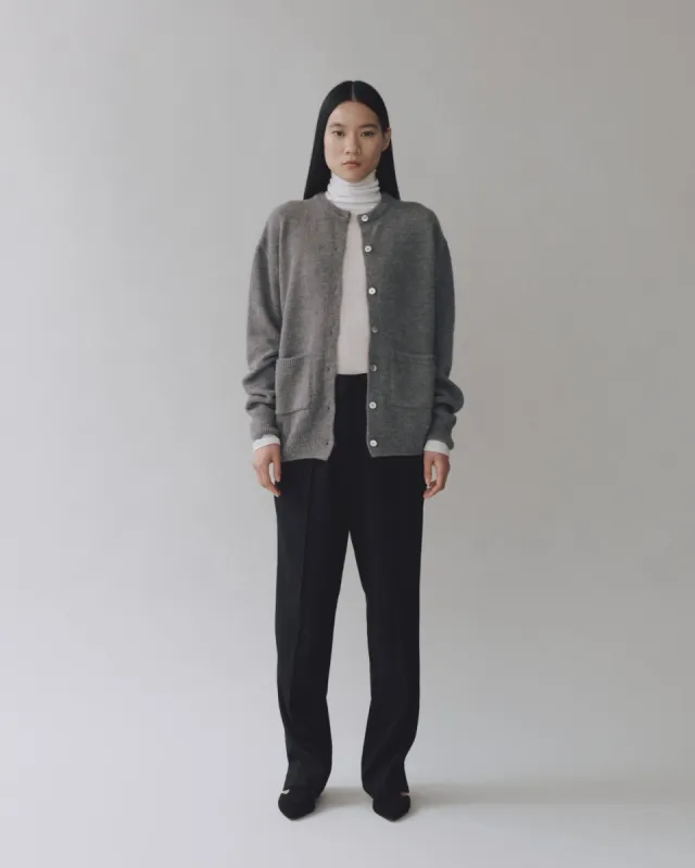 Mijeong Park | Alpaca Blend Relaxed Cardigan - Gray sold by Fort
