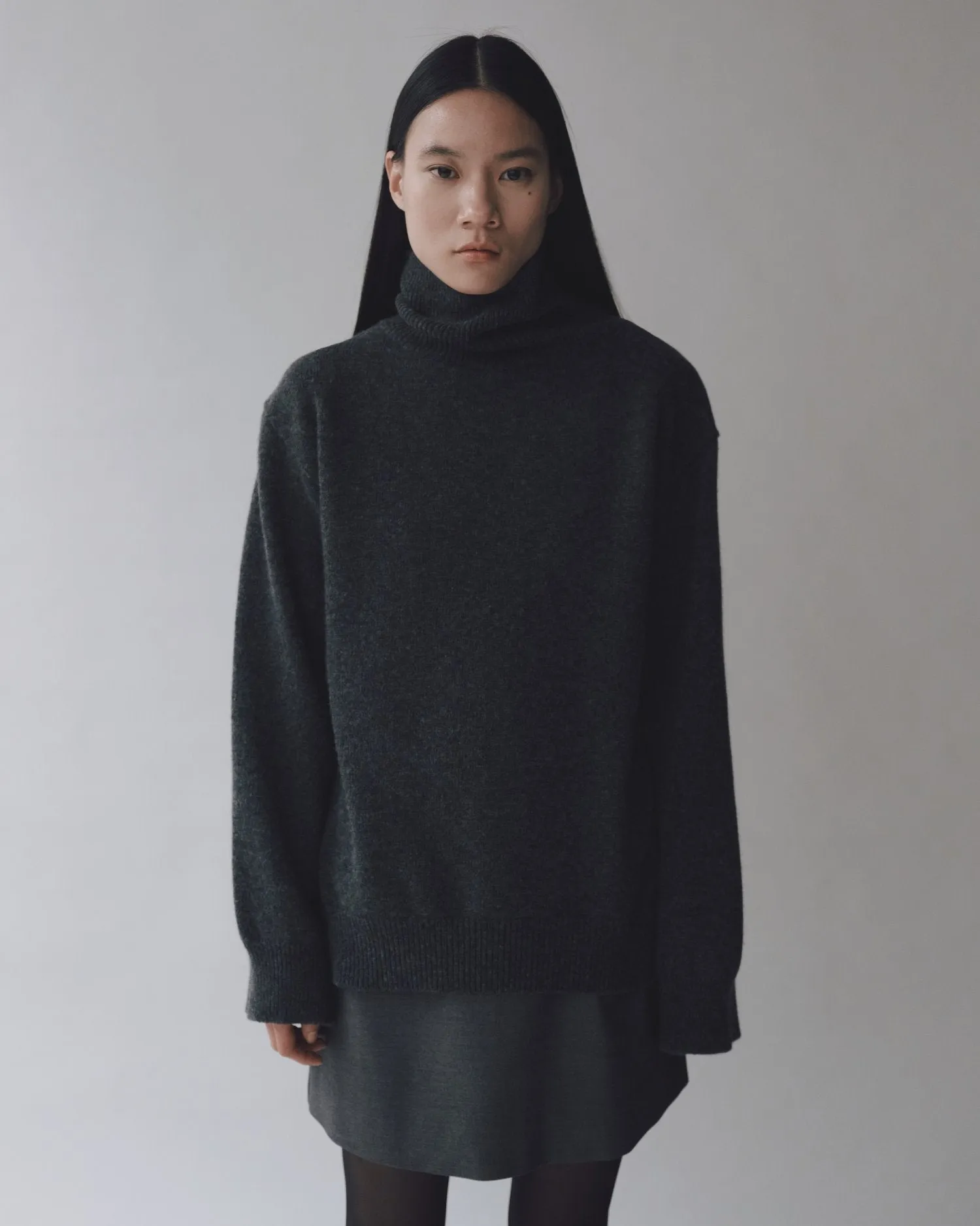 Mijeong Park | Cashmere Blend High Neck Knit - Black sold by Fort