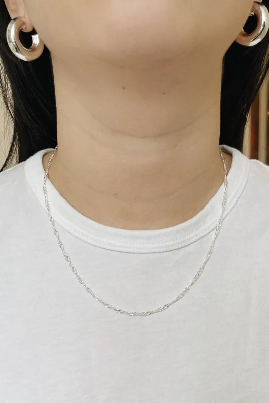 Kara Yoo | Thin Singapore Necklace - Silver sold by Fort