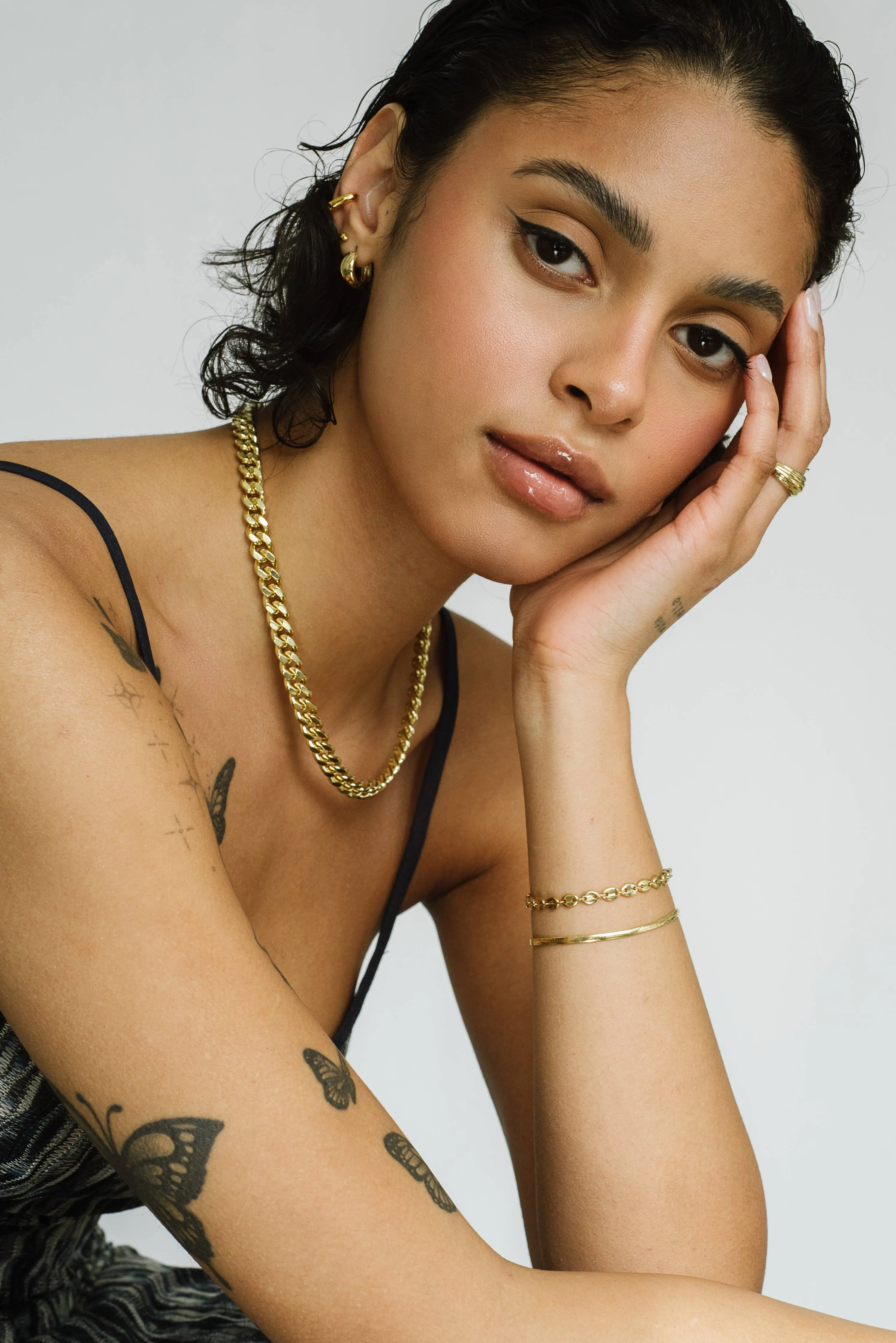 Kara Yoo | Jane Hoops - Gold sold by Fort product image thumbnail 3