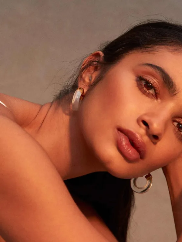 Shyla London | Aura Hoop Earrings - Crystal Clear made by Fort