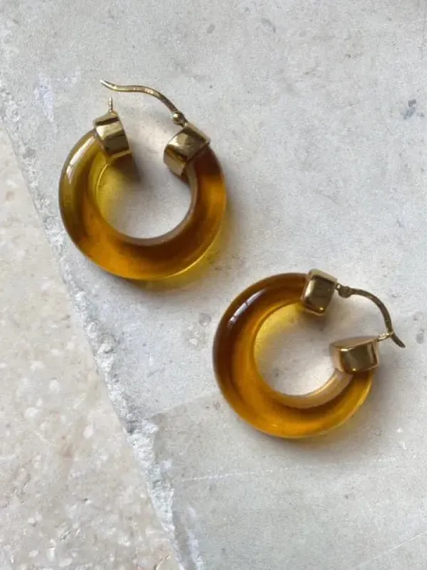Shyla London | Aura Hoop Earrings - Citrine made by Fort