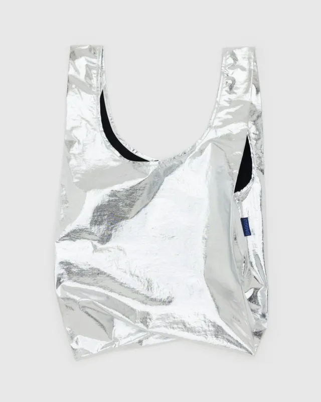 Baggu | Standard Baggu - Metallic Silver sold by Fort