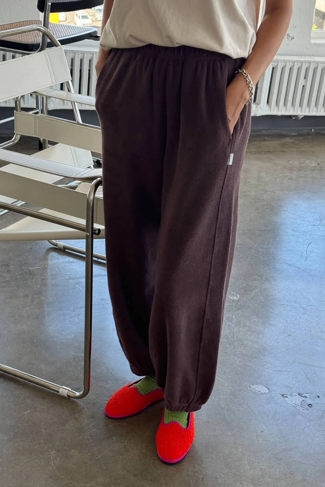 Le Bon Shoppe | Cotton Terry Balloon Pants - Chocolate sold by Fort product image thumbnail 3