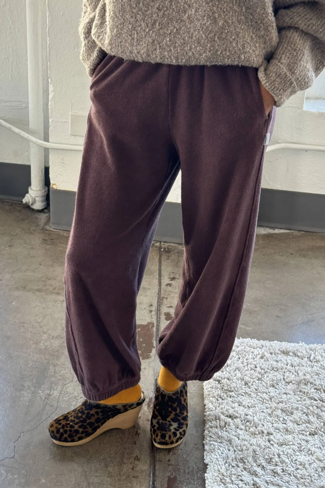 Le Bon Shoppe | Cotton Terry Balloon Pants - Chocolate sold by Fort